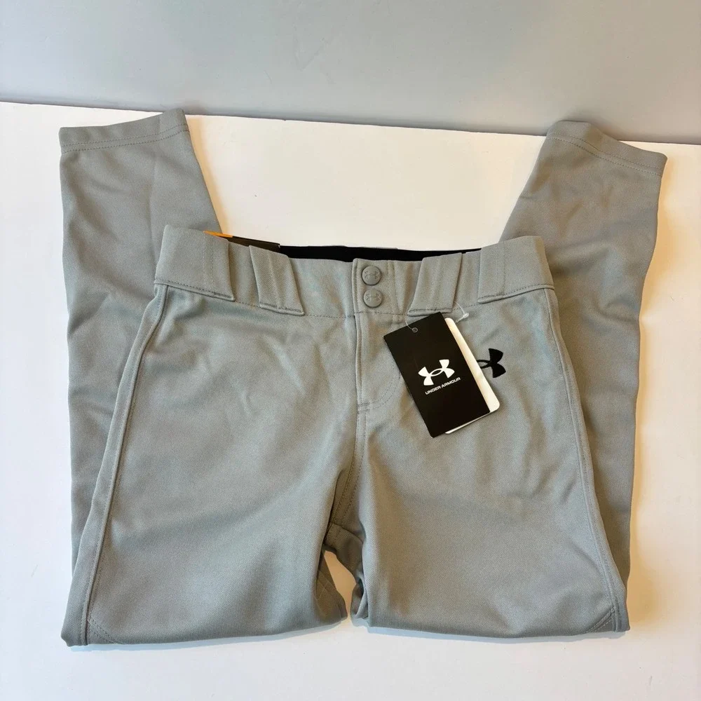 Under Armour Boys Gray UA Utility Relaxed Baseball Pants Youth Small New